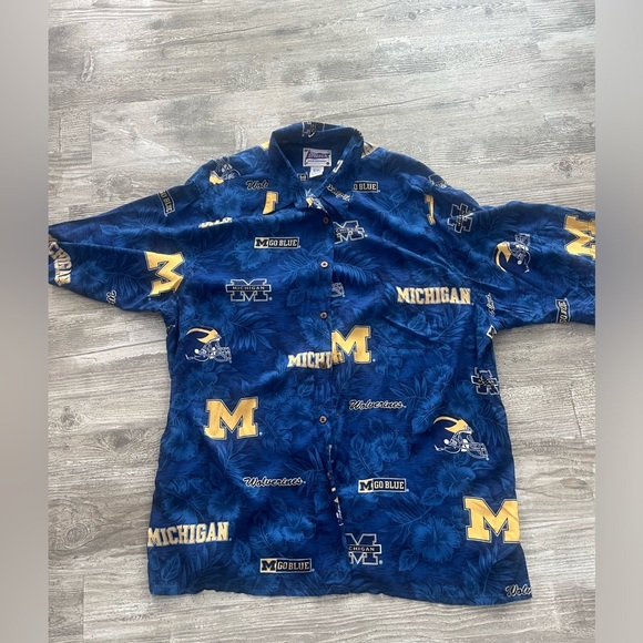 Michigan 2x Hawaiian shirt- Reyn Spooner - Picture 1 of 6